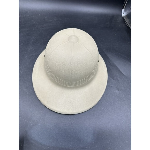 Vintage BAYLY SUN HELMET Safari Hat Adjustable Strap Tan Hard Plastic main image 3